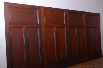 和製アンティーク　背のたかい洋風引き戸4枚セット