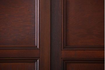 和製アンティーク　背のたかい洋風引き戸4枚セット