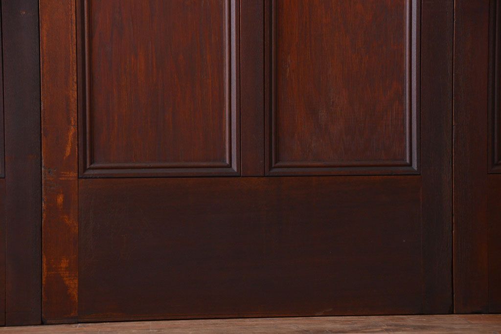 和製アンティーク　背のたかい洋風引き戸4枚セット