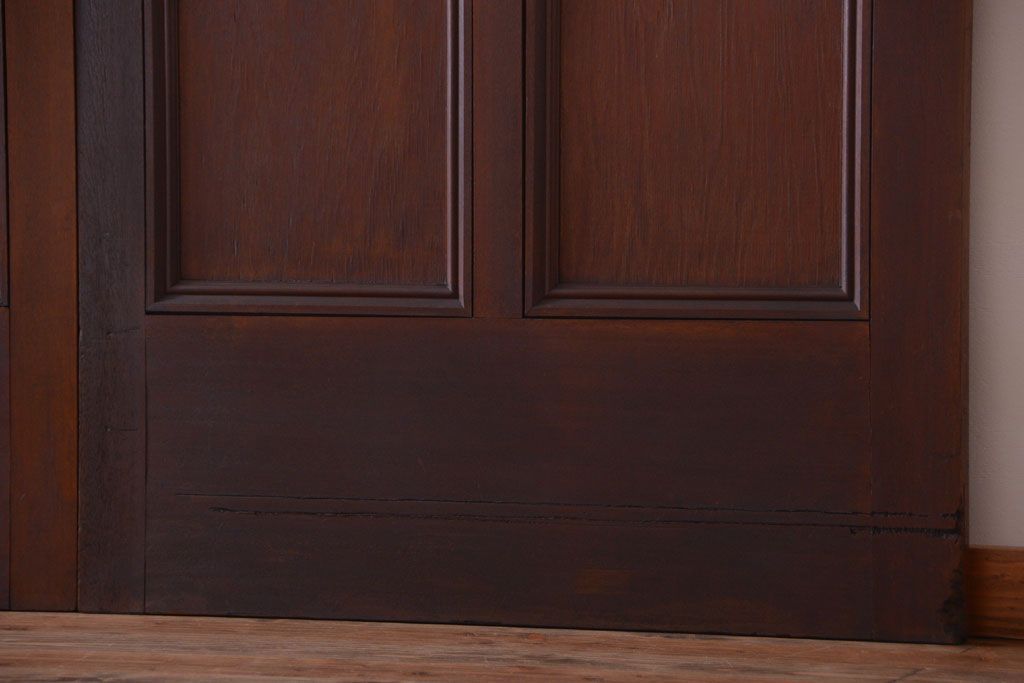 和製アンティーク　背のたかい洋風引き戸4枚セット