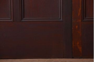 和製アンティーク　背のたかい洋風引き戸4枚セット