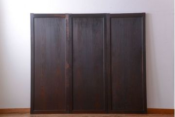 古民具・骨董　造りが良く上品な板戸帯戸3枚セット
