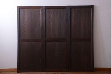 古民具・骨董　造りが良く上品な板戸帯戸3枚セット
