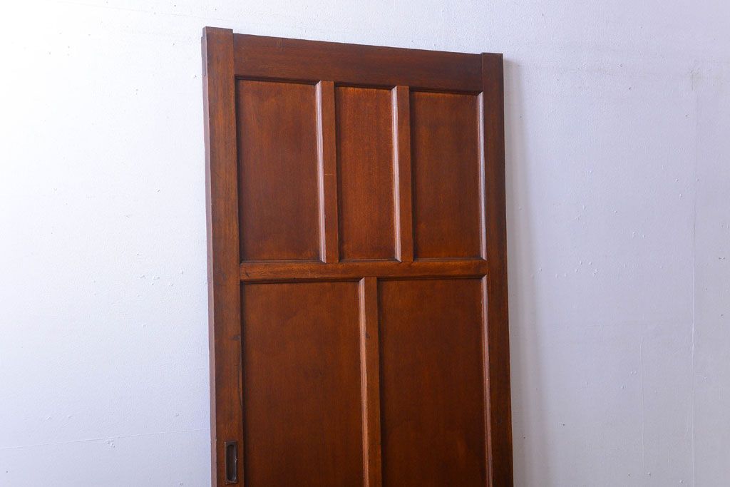 和製アンティーク　洋風な木製引き戸(板戸)