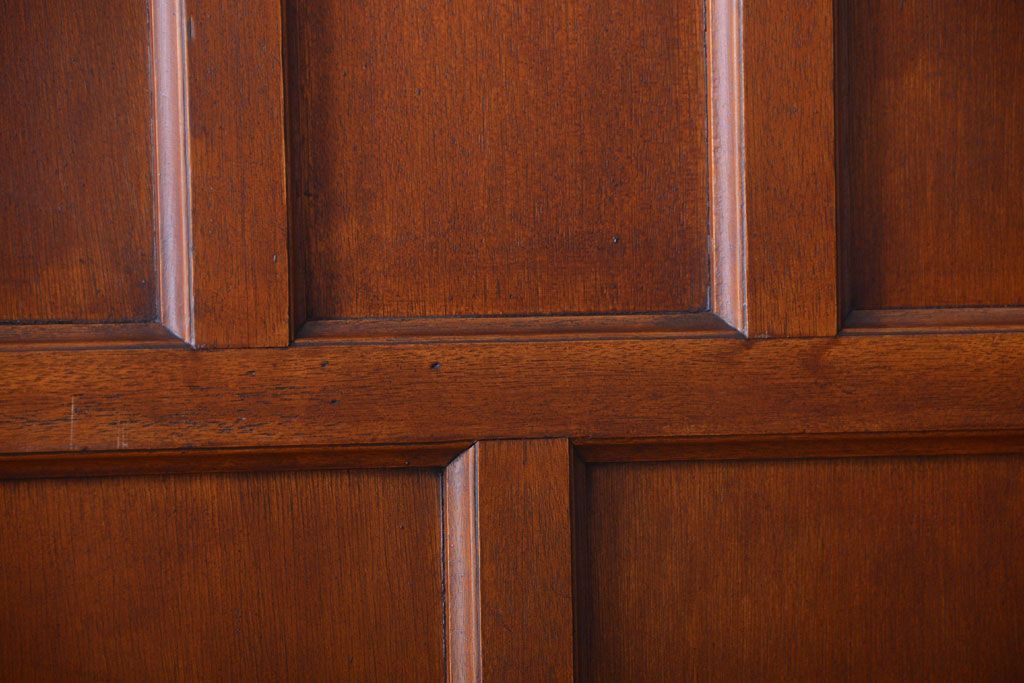 和製アンティーク　洋風な木製引き戸(板戸)