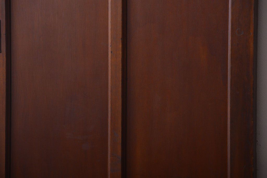 和製アンティーク　洋風な木製引き戸(板戸)