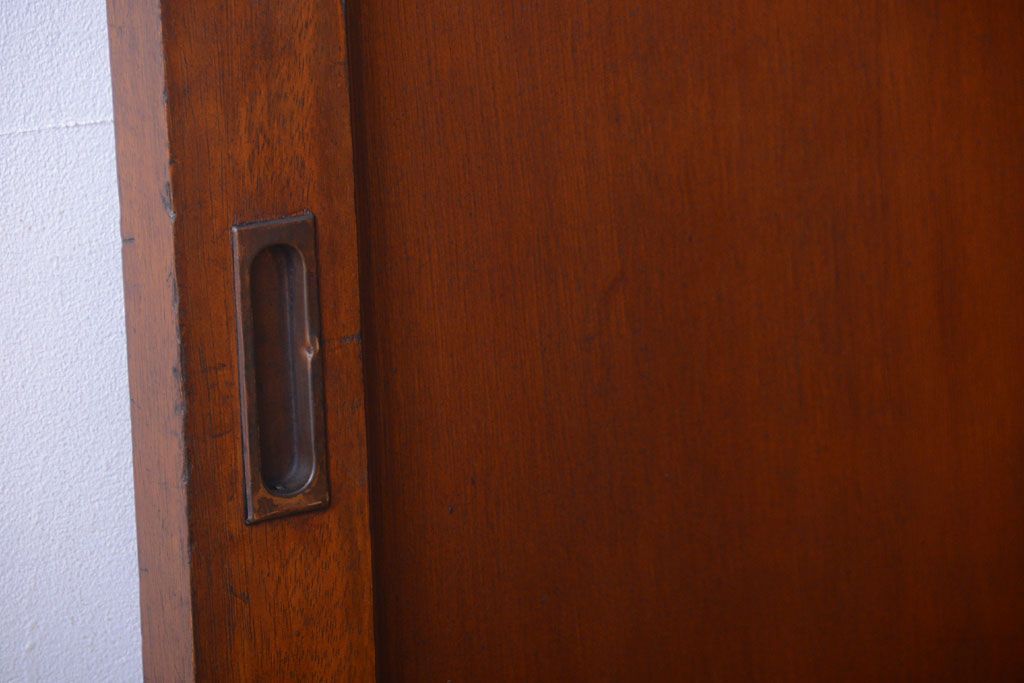 和製アンティーク　洋風な木製引き戸(板戸)