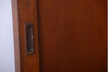 和製アンティーク　洋風な木製引き戸(板戸)