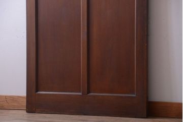 和製アンティーク　洋風な木製引き戸(板戸)