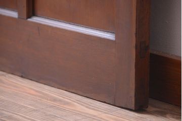 和製アンティーク　洋風な木製引き戸(板戸)