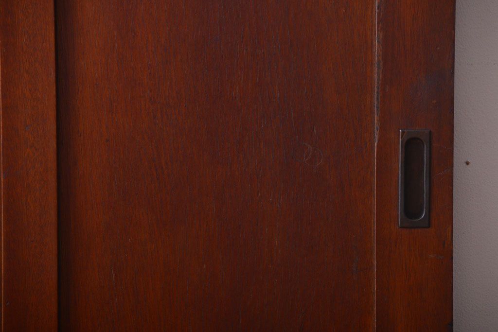 和製アンティーク　洋風な木製引き戸(板戸)