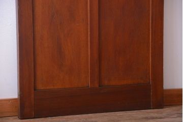 和製アンティーク　洋風な木製引き戸(板戸)