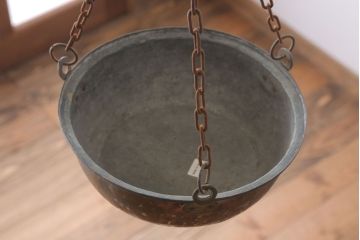 アンティーク雑貨　イタリア製　アンティーク調ハンギングバスケット(1)