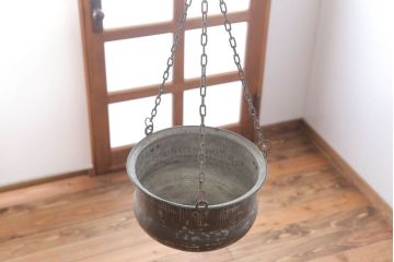 アンティーク雑貨　イタリア製　アンティーク調ハンギングバスケット(2)