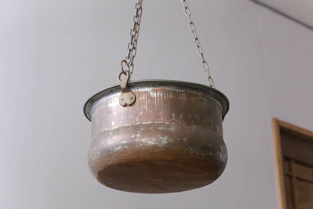 アンティーク雑貨　イタリア製　アンティーク調ハンギングバスケット(2)