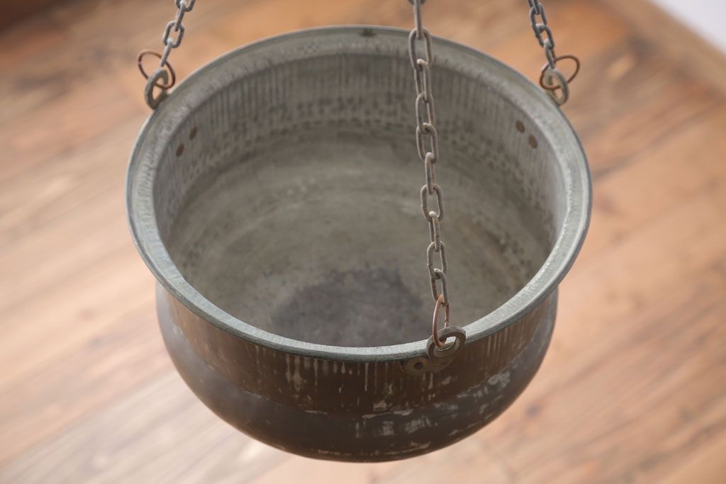 アンティーク雑貨　イタリア製　アンティーク調ハンギングバスケット(2)