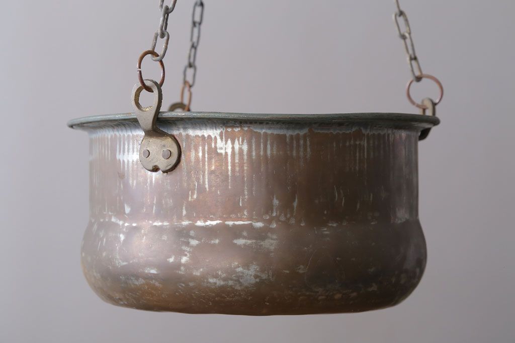 アンティーク雑貨　イタリア製　アンティーク調ハンギングバスケット(2)