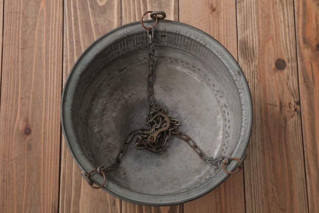 アンティーク雑貨　イタリア製　アンティーク調ハンギングバスケット(2)