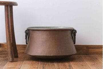 アンティーク雑貨　イギリスアンティーク　古い銅製ポット