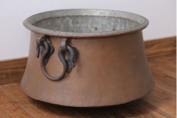 アンティーク雑貨　イギリスアンティーク　古い銅製ポット