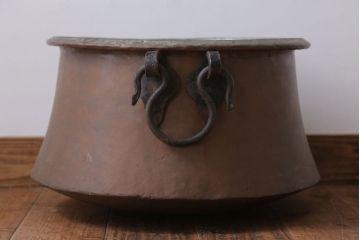 アンティーク雑貨　イギリスアンティーク　古い銅製ポット