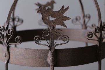 アンティーク雑貨　アンティーク調　かわいいアイアン吊り下げ円型フック