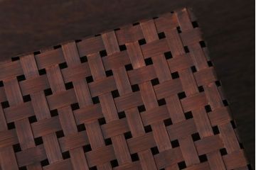 アンティーク雑貨　古民具・骨董　竹編みの小物収納アンティーク小箱(蓋付き)