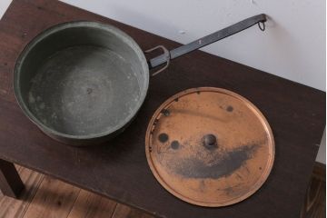 アンティーク雑貨　イギリスアンティーク　古い銅製フライパン