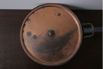 アンティーク雑貨　イギリスアンティーク　古い銅製フライパン