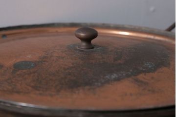 アンティーク雑貨　イギリスアンティーク　古い銅製フライパン