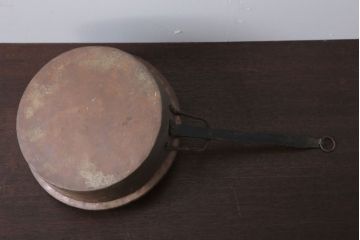 アンティーク雑貨　イギリスアンティーク　古い銅製フライパン