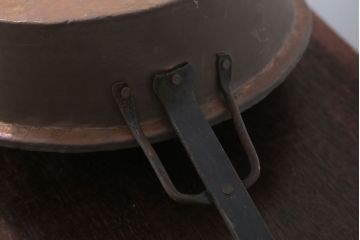 アンティーク雑貨　イギリスアンティーク　古い銅製フライパン