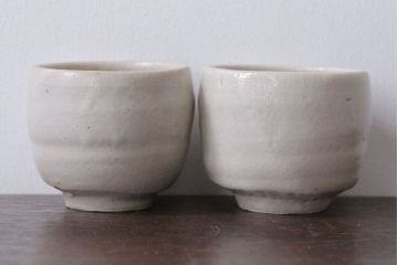 アンティーク雑貨　人間国宝　松井康成　月崇寺窯　湯呑5点(茶碗)　