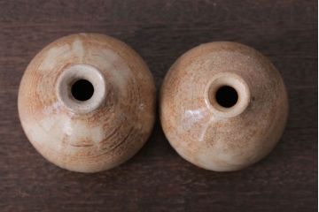 アンティーク雑貨　人間国宝　松井康成　月崇寺窯　一輪挿し(花瓶・徳利)3点