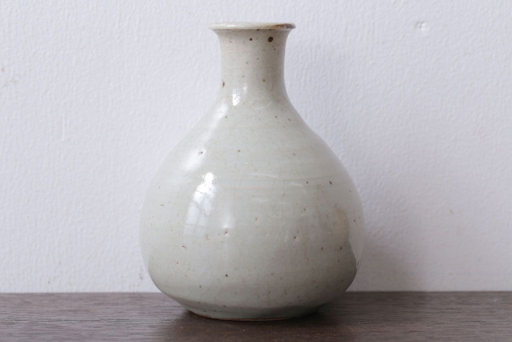 アンティーク雑貨　人間国宝　松井康成　月崇寺窯　一輪挿し(花瓶・徳利)3点