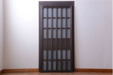 アンティーク　格子デザインがおしゃれなフィックス窓(明り取り・スリット窓)(1)