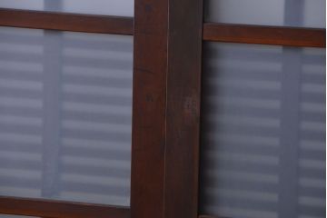 アンティーク　背のたかい格子デザインが和風なガラス戸2枚セット