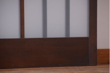 アンティーク　背のたかい格子デザインが和風なガラス戸2枚セット