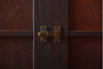 【商談品】古民具・骨董　古い木の二つ折り舞良扉(ドア)