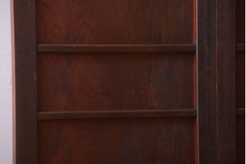 【商談品】古民具・骨董　古い木の二つ折り舞良扉(ドア)