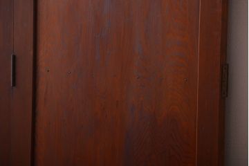 【商談品】古民具・骨董　古い木の二つ折り舞良扉(ドア)
