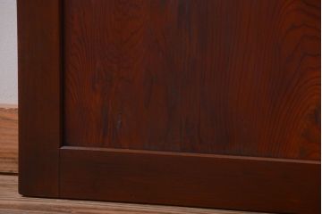 【商談品】古民具・骨董　古い木の二つ折り舞良扉(ドア)