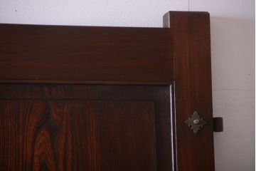 古民具・骨董　両開き　一枚板が美しい総欅材の高級アンティーク門扉一対