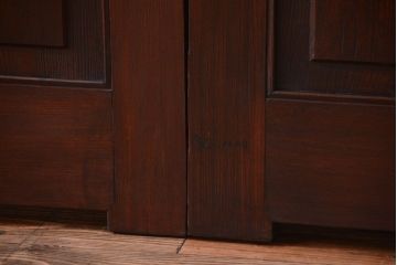 古民具・骨董　両開き　一枚板が美しい総欅材の高級アンティーク門扉一対