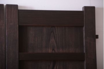 古民具・骨董　両開き　一枚板が美しい総欅材の高級アンティーク門扉一対