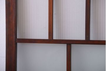 アンティーク　すりガラスとモールガラス入り!小さなガラス戸(窓)