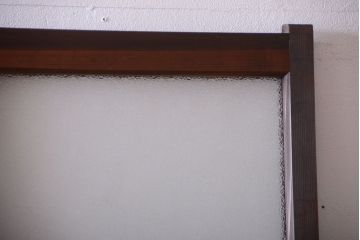 和製アンティーク　当時物色ガラス入り!引き戸2枚セット