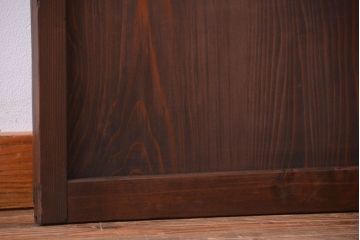 和製アンティーク　当時物色ガラス入り!引き戸2枚セット