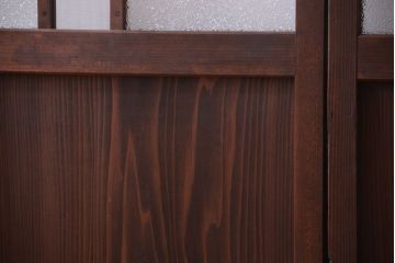 和製アンティーク　当時物色ガラス入り!引き戸2枚セット