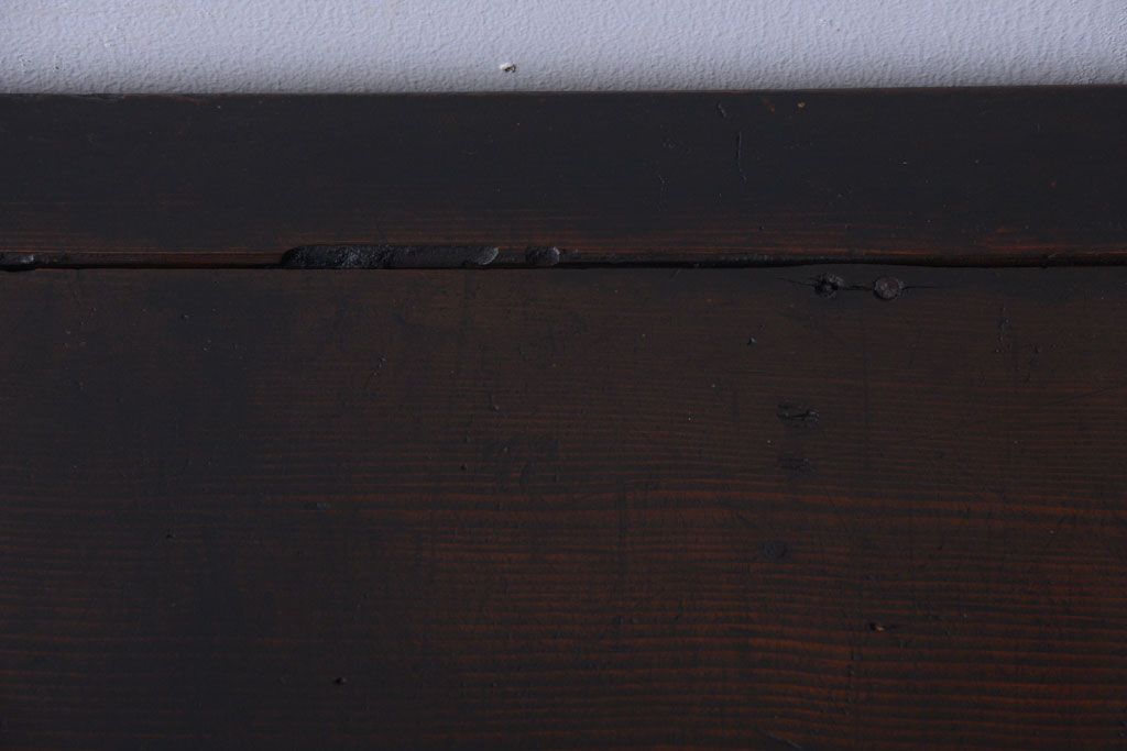 アンティーク家具　古民具・骨董　横桟引き戸の時代戸棚(水屋箪笥)